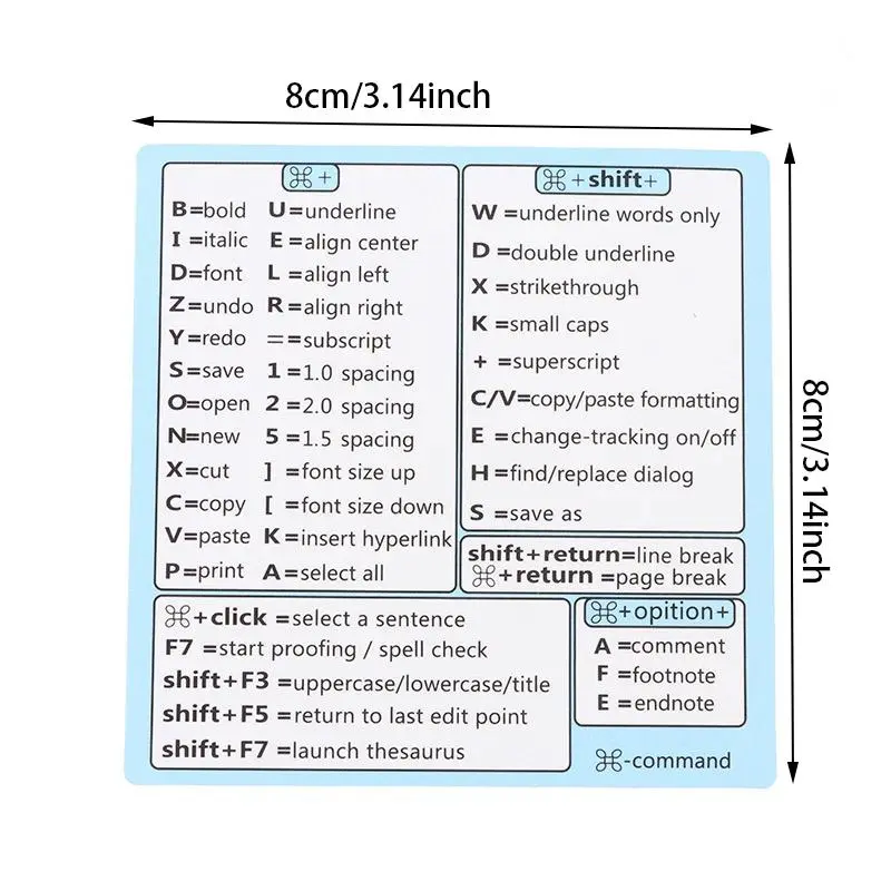Universal Quick Reference Guide for Laptop, Windows PC Reference Keyboard Shortcuts Sticker, Tablet & Computer Accessories 1