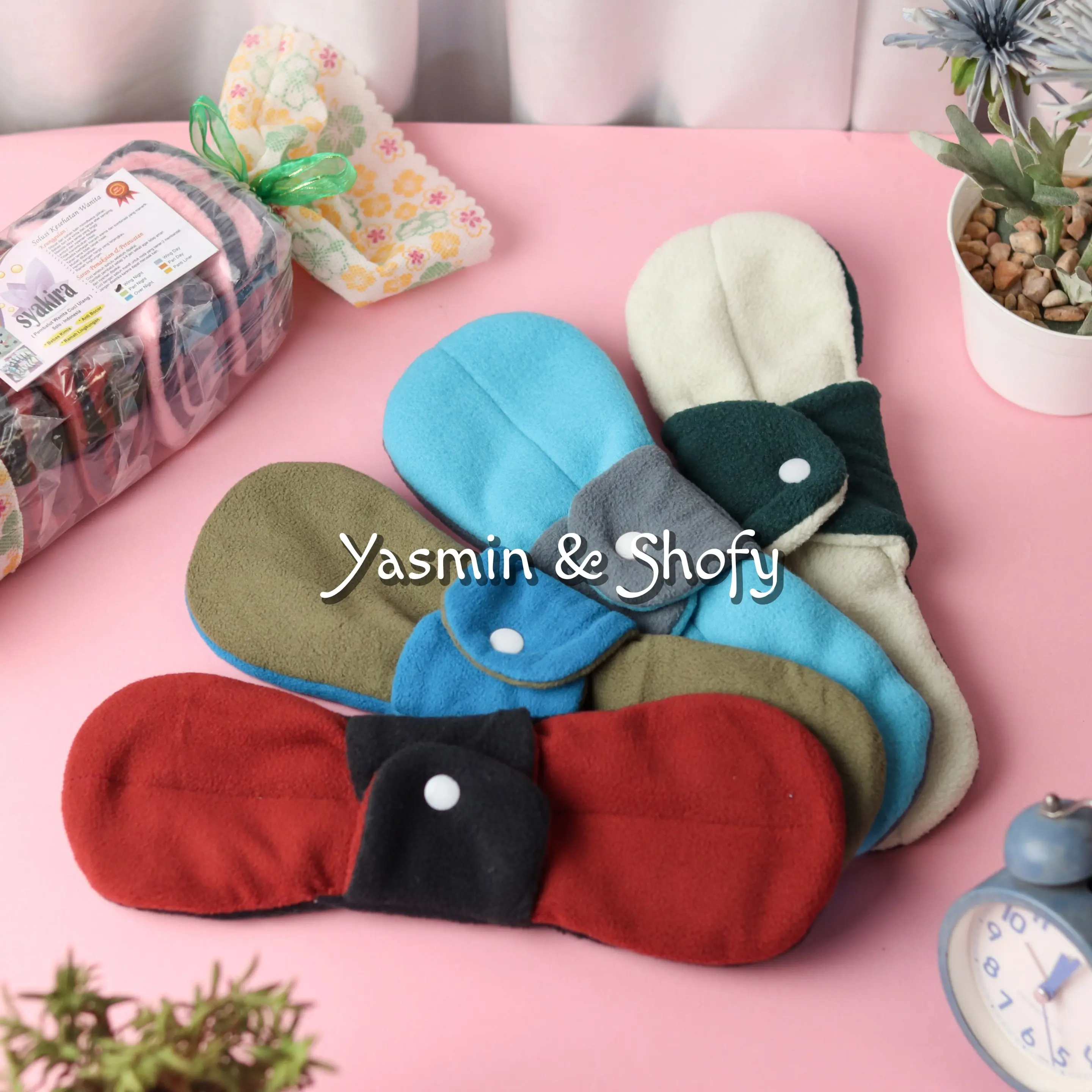 isi 6 pcs, promo special pembalut kain cuci ulang polos