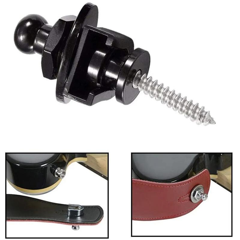 Product Introduction of Nút & Ghim Dây Đeo Guitar, 1 Cái, Khóa Bảo Mật Bằng Kim Loại Cao Cấp, 3 Màu Để Lựa Chọn, Lý Tưởng Cho Guitar Có Ghim Đầu Kim Loại 10