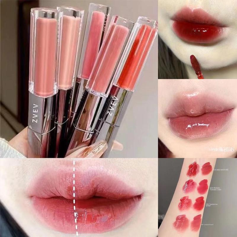  Son Môi Hai Đầu Màu Trong Suốt Son Kem Lập Phương Băng 2 Trong 1 Dưỡng Ẩm Son Bóng Tráng Gương Lâu Trôi Dưỡng Ẩm Môi Đầy Đặn Lớp Hoàn Thiện Lì Son Kem Son Môi Trang Điểm 