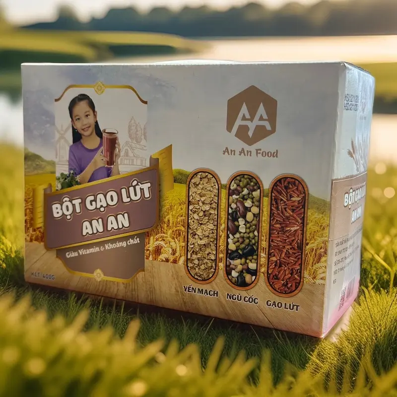 bột gạo lứt ,Yến mạch ,ngũ cốc (400g)/16  gói Tự nhiên Lượng đường thấp Hữu cơ Food 4