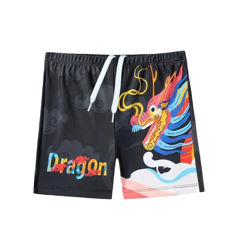 Children's Swim Trunks for Boys 2024 New Summer Mid Size Swimsuit for Boys Hot Spring Baby Quick Drying