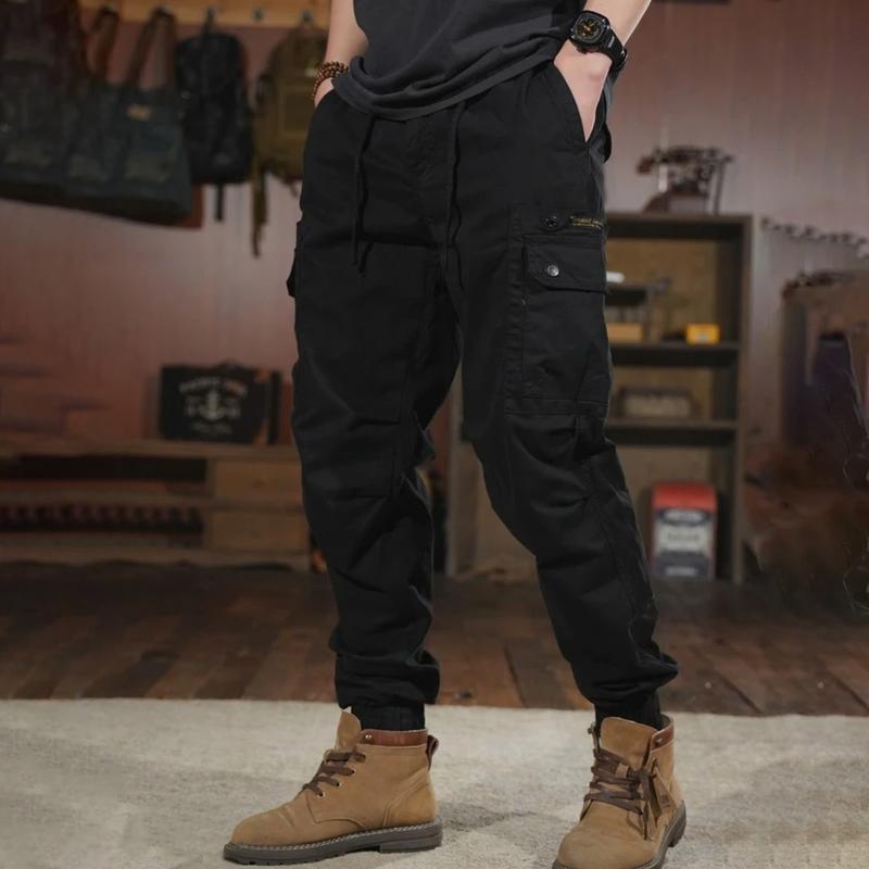 Quần Jogger nam GUMEN 8 túi chất kaki mềm khoá kéo cạp thun cúc lên form thể thao Sport Gym