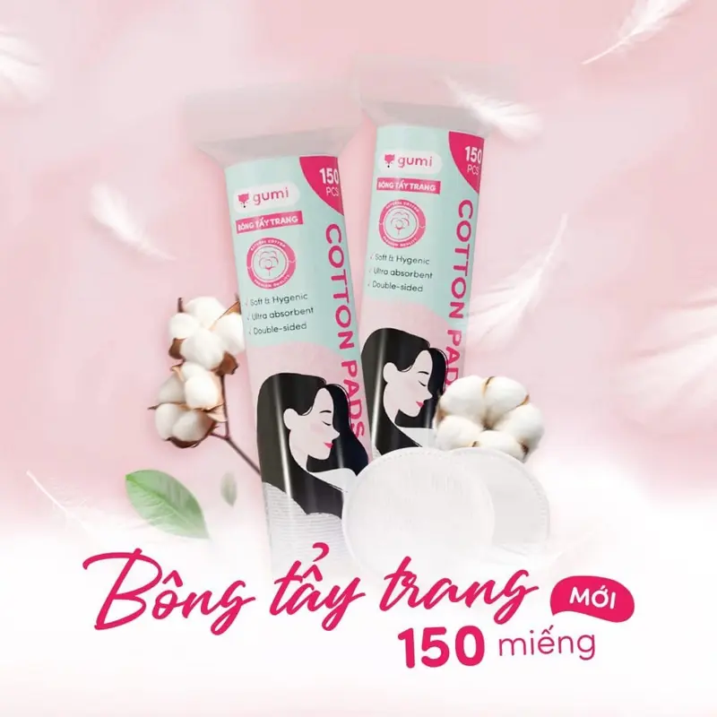 Bông tẩy trang gumi 150pcs