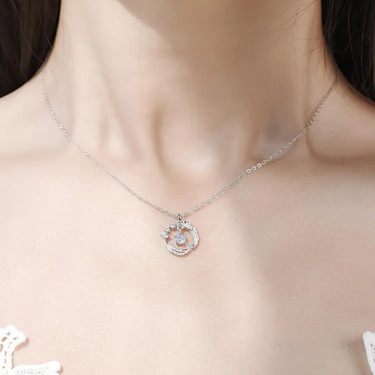 Dây chuyền CDE Sparkling Feather White Necklace CDE6076SV - Trang Sức Nữ Women Chain 8