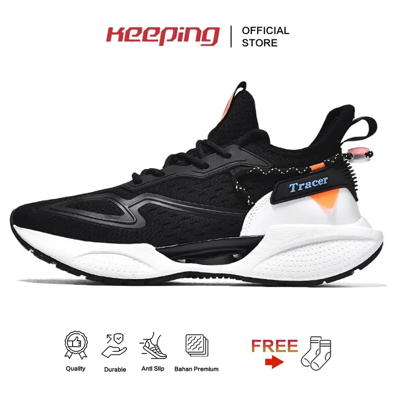 Keeping Men's Sneakers Shoes Original Sports Shoes Run Kets Cowok Black Outdoor Fashion Sports Running Shoes Recent KSR717 Men's sports shoes for running, dating, walking, and playing ball can protect your feet