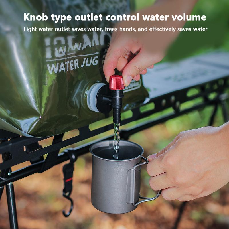 Product Introduction of 2023 New 7.5L Outdoor Folding Water Storage Bag Large Capacity Plastic Bucket With Valve Camping Supplies Portable Water Bag 11