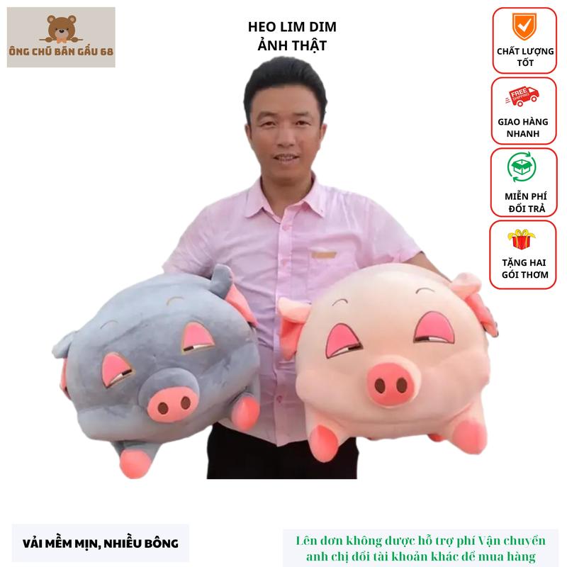 Heo Lim Dim chất vải miniso mềm mịn gấu ôm ngủ hoặc làm quà tặng Thú Bông Thú Nhồi Bông Toy Đồ Chơi Phát Nhạc