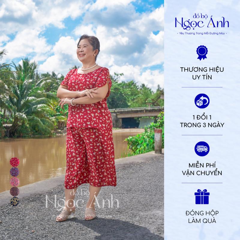 Đồ Bộ Tole Nữ Quần Lửng Ống Rộng Chất Liệu Tole Hai Da Mềm Mịn Thoáng Mát Thấm Hút Tốt Có Big Size (Mã TLLRBU)