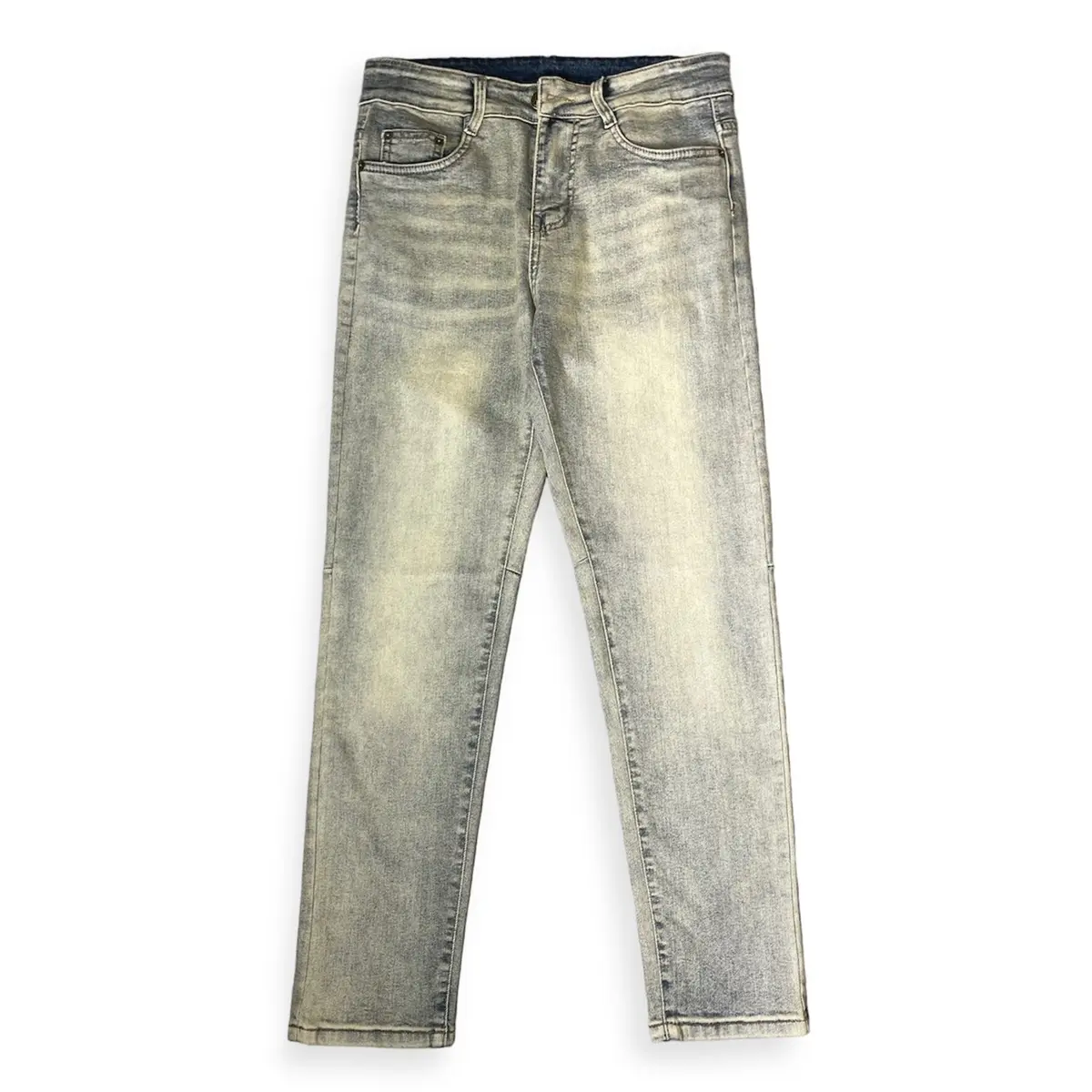 QUẦN JEANS SLIMFIT XANH BỤI TRƠN TALURETRO