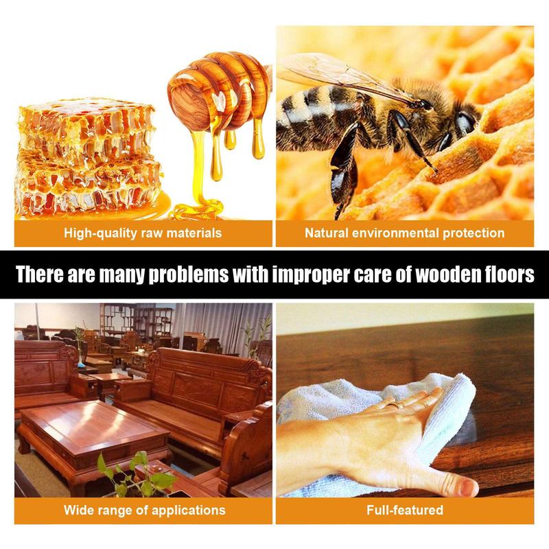 Product Introduction of Beeswax Wood Furniture Polish Wax with Sponge, 1/2 Counts Home Furniture & Floor Polishing Wax, Household Cleaning Supplies for Home Kitchen Bathroom 6