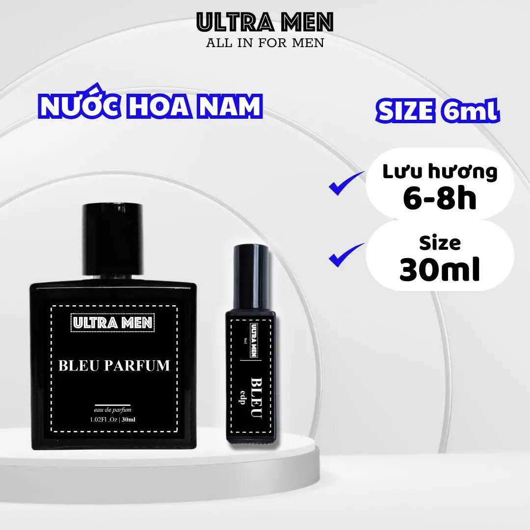 Nước Hoa nam Ultra men bleu parfum dung tích 6ml hương thơm tươi mát sang trọng