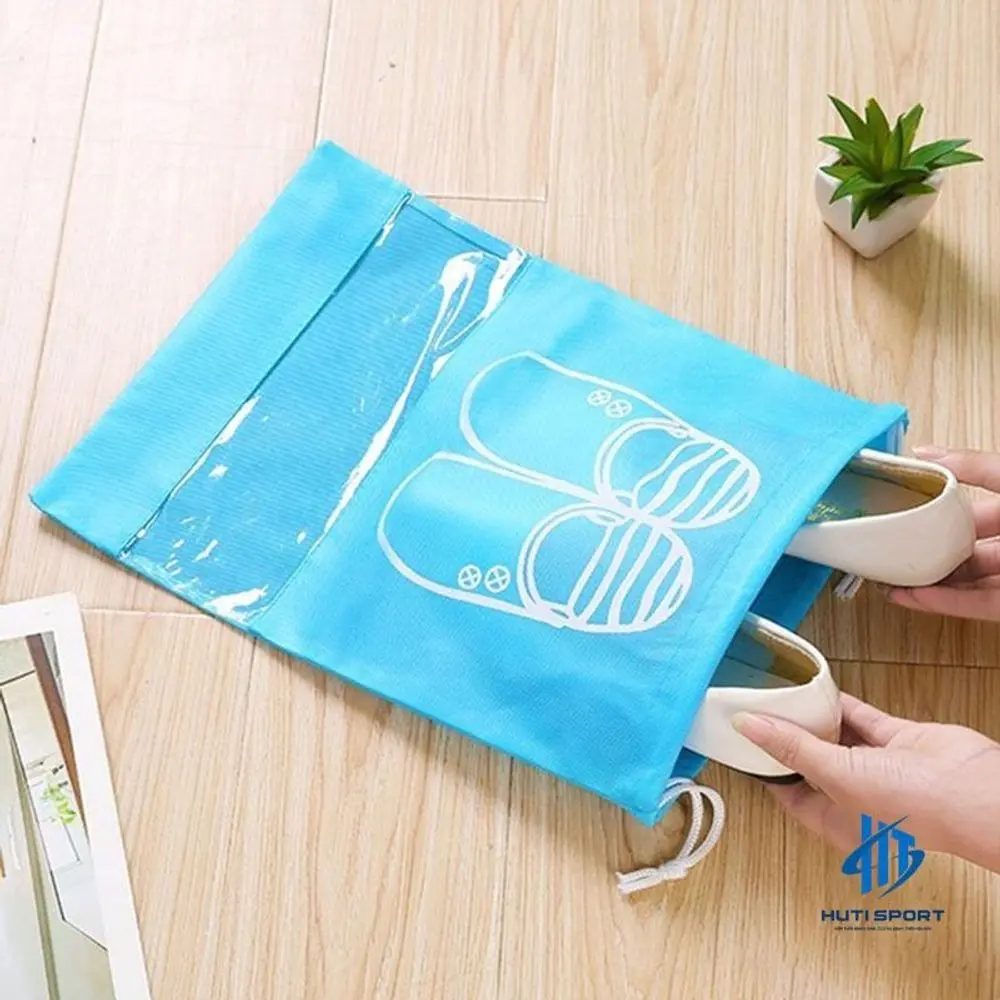 Túi Đựng Giày, Túi Rút Họa Tiết Chống Bẩn, Có Dây Rút Đi Du Lịch Tiện Lợi