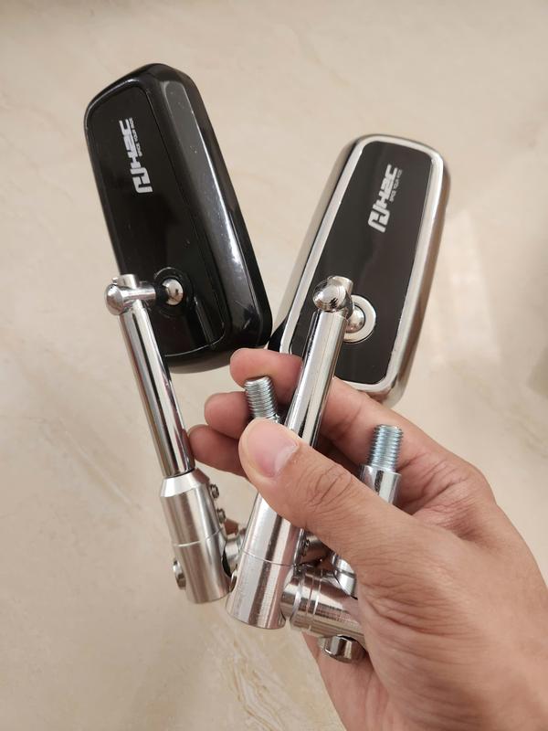 Kính H2C Nhôm Đúc Gương Chiếu Hậu CAO CẤP Chân Ngắn Liền Khối Nhôm CNC Mặt Kính Trắng Dành Cho Tất Cả Các Dòng Xe Máy Phụ Tùng Cao Su Phụ Kiện Sh125i