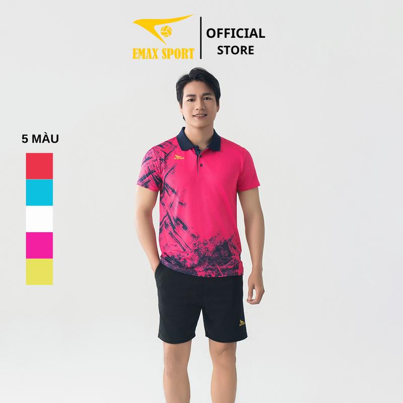 Áo Thể Thao Cầu Lông Nam Ikando Lucky Cổ Trụ, Vải Thun Lạnh Cao Cấp, Co Giãn, Thoáng Khí - Nhiều màu Top Sport 0