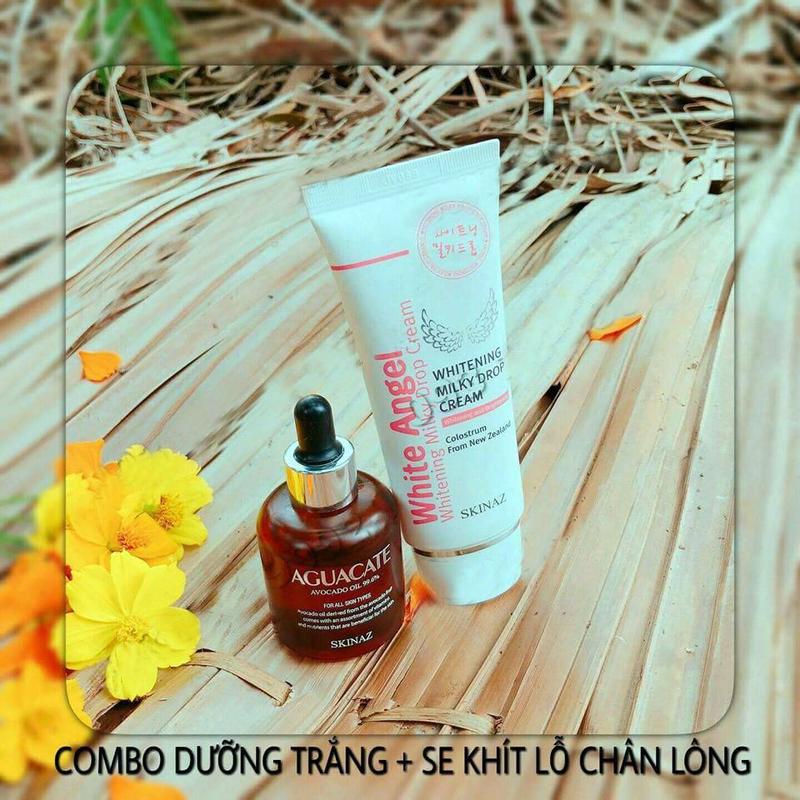 Combo Dưỡng Da Kem White Angel Skinaz và Serum Tinh Chất Bơ Skinaz Skincare Kem Face