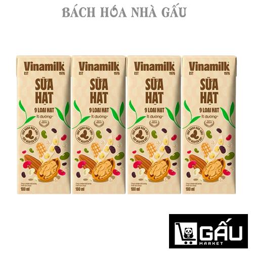 Sữa Đậu Nành Vinamilk Hạt Óc Chó/Hạnh Nhân/Đậu Đỏ 180ml (Lốc 4 hộp)