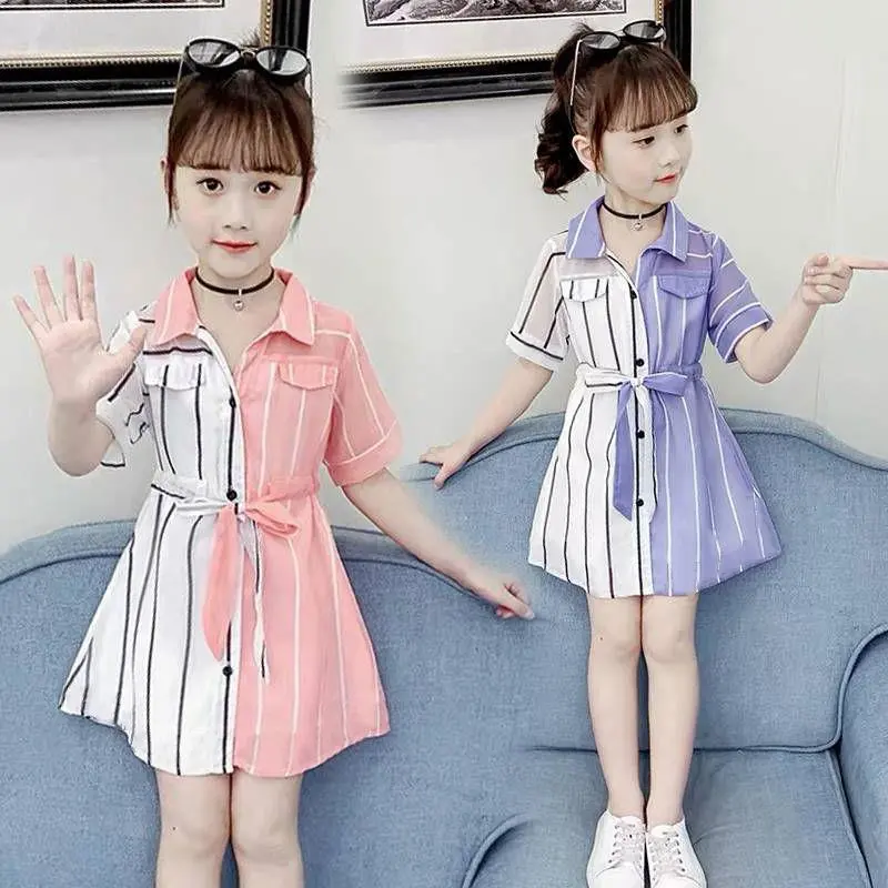 [3684 People Praise] Girls Dress Summer Children's Clothing Girls Summer Princess Dress Kids' Skirt Summer Small Girls' Dress 3-16 Years Old