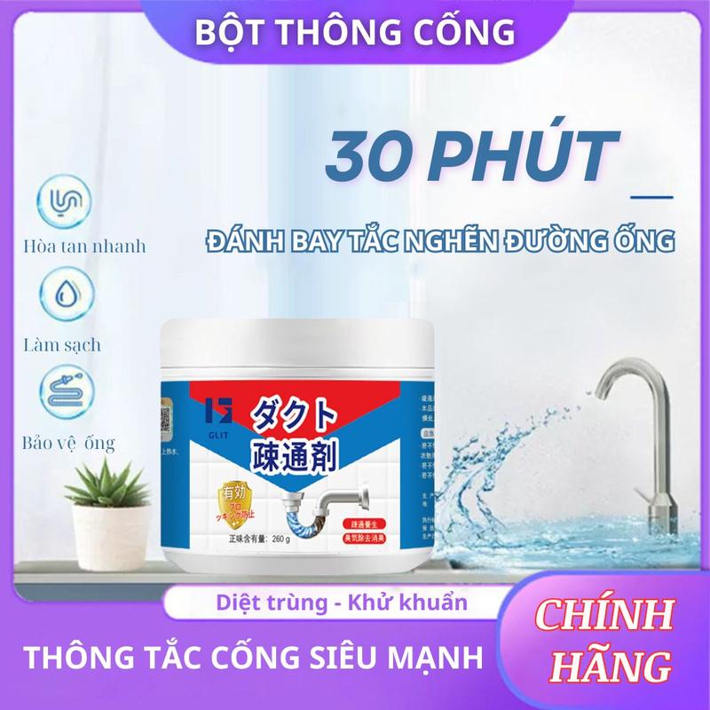  Bột Thông Hỗ Trợ Tắc Cống Sinh Học Đánh Bay Tắc Nghẽn Khử Sạch Mảng Bám An Toàn Cho Mọi Đường Ống Bồn Cầu Bồn Rửa Bát Bồn Rửa Mặt,... Làm Sạch 
