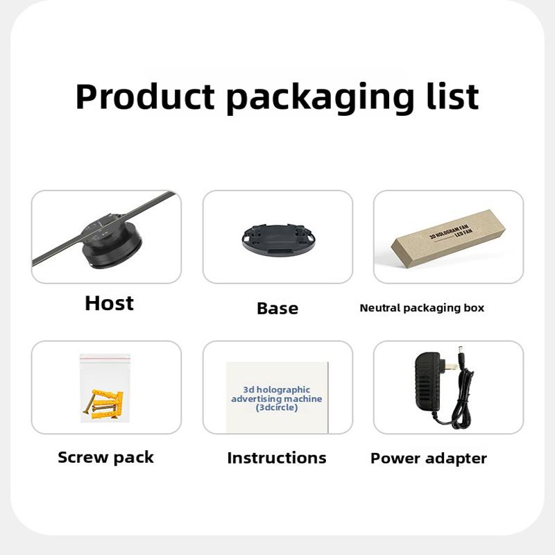 WiFi Holographic Projector 42cm 224LED, LED Chips, 3D Holographic Advertising Image Download, Hologram Reader, Logo Display - Image 4