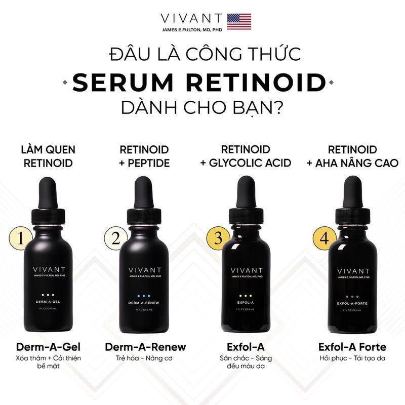   HÀNG CÔNG TY  Tinh Chất Dưỡng Chống Lão Hoá VIVANT Vitamin A Serum Mandelic Axit - Giảm nếp nhăn đều màu da giảm mụn mờ thâm. 