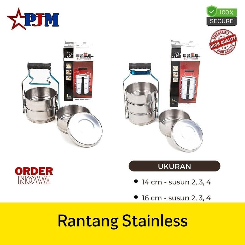 Rantang Susun Stainlees Ukuran 14 dan 16 cm Rantang Lapis Makanan ...