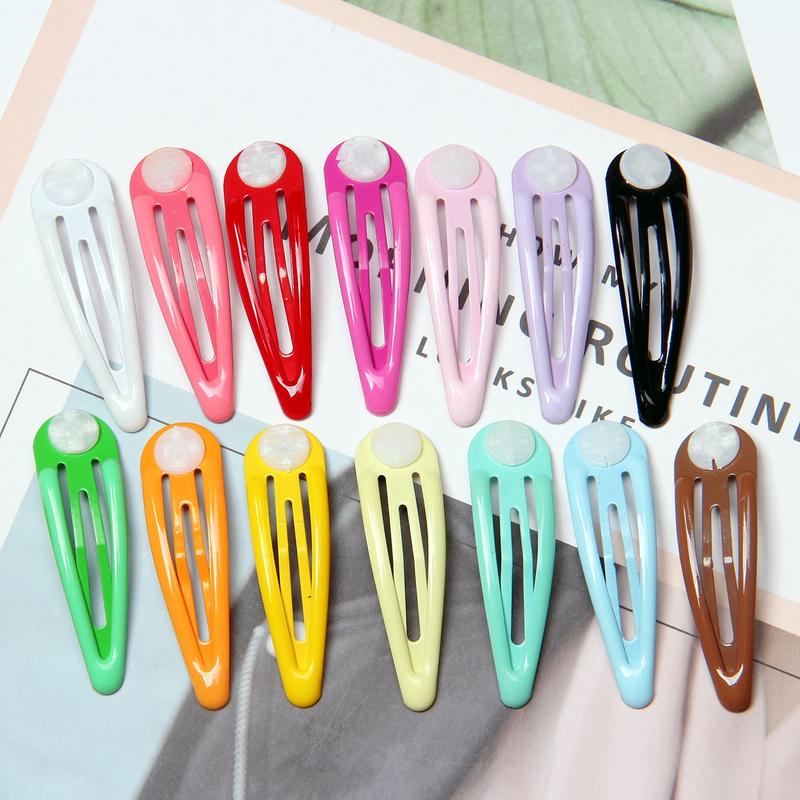 Kẹp BB, Phong Cách Cổ Điển, Đế Giữa Lỗ Chéo Giọt Dầu, Màu Pastel, Kẹp Giọt Nước, Kẹp Tách, Kẹp Tóc Trẻ Em Tự Làm, Kẹp Tóc cài đi biển 2