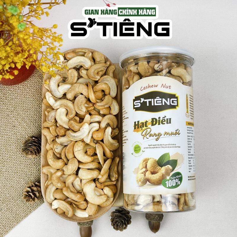 500Gr Hạt Điều Rang Muối STIÊNG Sạch Vỏ Vở Hộp Pet Food Nuts