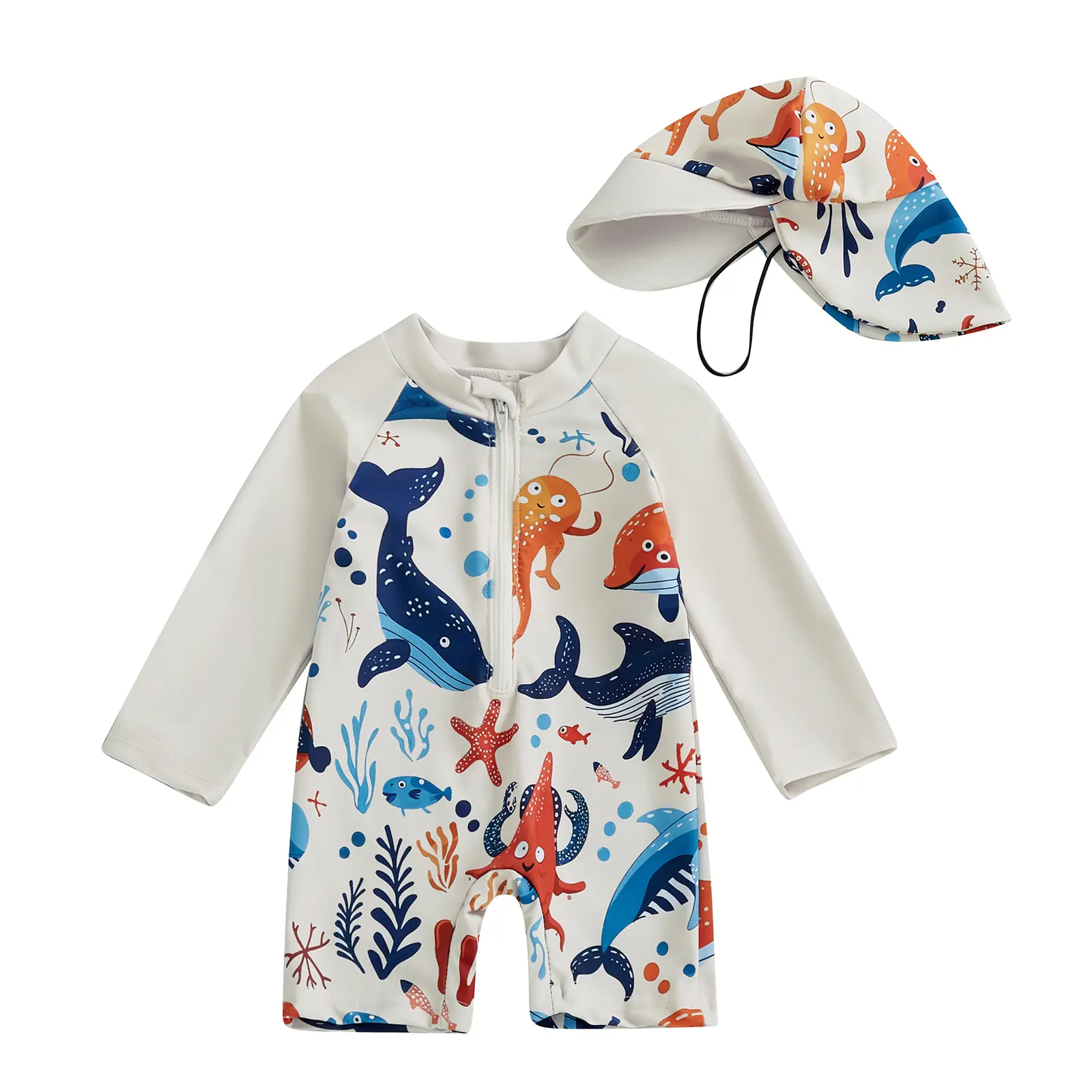 Baby Boy Bathing Suit Baby Boy Swim Set Long Sleeve Rash Guard