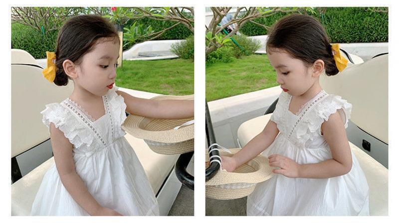Product Introduction of Váy Bé Gái, Trang Phục Trẻ Em, Váy Ba Lỗ Mỏng Mùa Hè, Váy Trắng Cho Em Bé Gái, Váy Công Chúa Sành Điệu, Thích Hợp Cho Bé Gái Hơn 1,000 Lần Lặp Lại, [Khách Hàng Lặp Lại Hơn 1,000] váy  labubu  cho  bé  gái váy  đen  cho  bé  gái  đi  tiệc didi  kids 8