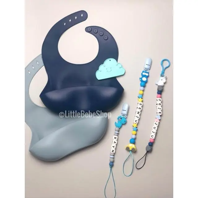 Littlebebeshop Baby Silicone Bibs | Celemek Bayi Bibs silikon 4