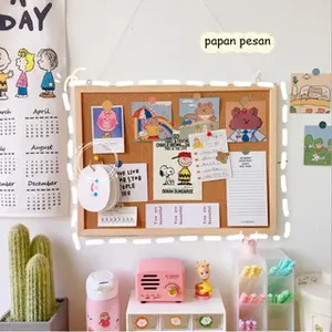 Cork Board /Message Board  / Vision Board / Mading Kamar / Pin Board / Decorative Board with Frame