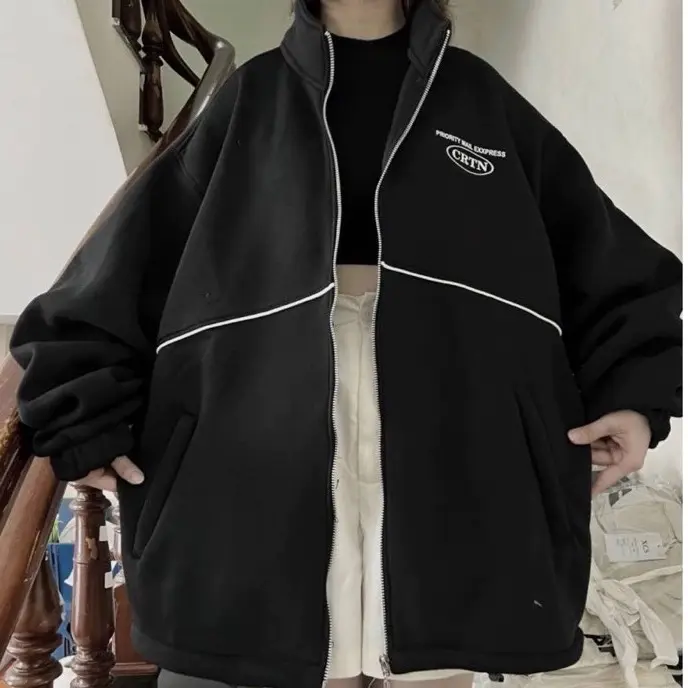 ÁO HOODIE ZIP HARVAR TAY BO CHUN CÁ TÍNH MS 03 Xám 4