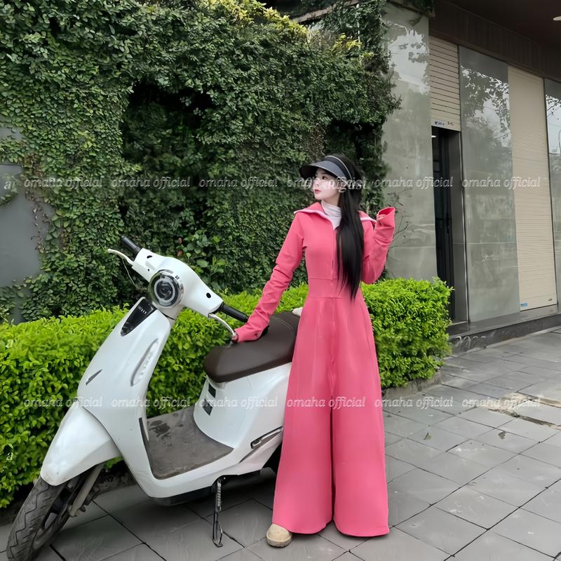 Product Introduction of Áo Khoác Chống Nắng Toàn Thân Nữ Có Mũ Và Che Mặt From Rộng Chất Vải Umi Hàn Thoáng Mát Thấm Hút Mồ Hôi Chống Tia UV Top Trang Phục Đồng 23