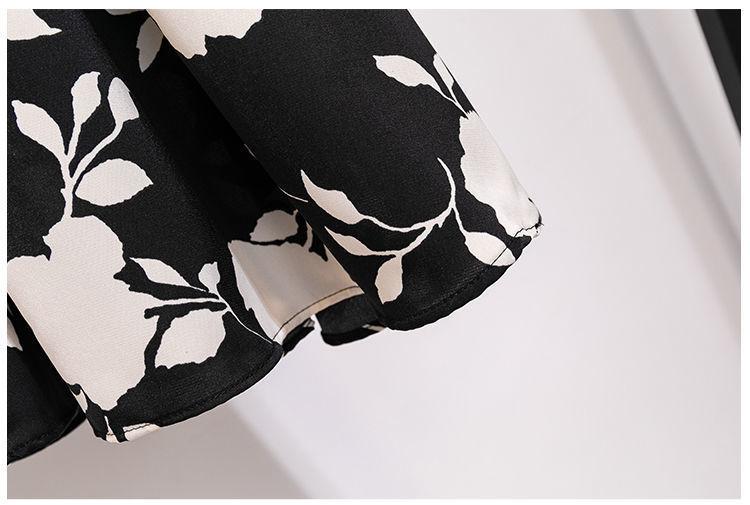 Product Introduction of Women's elastic high waist floral pleated skirt casual A-line skirt Korean style new fashion sweet loose skirt 18