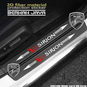 9 Pcs Stiker Pelindung Pintu Mobil Sirion 3D Door Sill Plate Guard Daihatsu Stiker Pelindung Pijakan Lantai Pintu Mobil