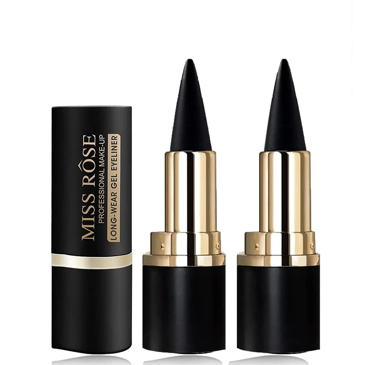 Solid Eyeliner Gel, Highly Pigmented Black Eyeliner & Lip Liner, Beginner-friendly, Smooth One-stroke Application, Perfect Holiday Gift