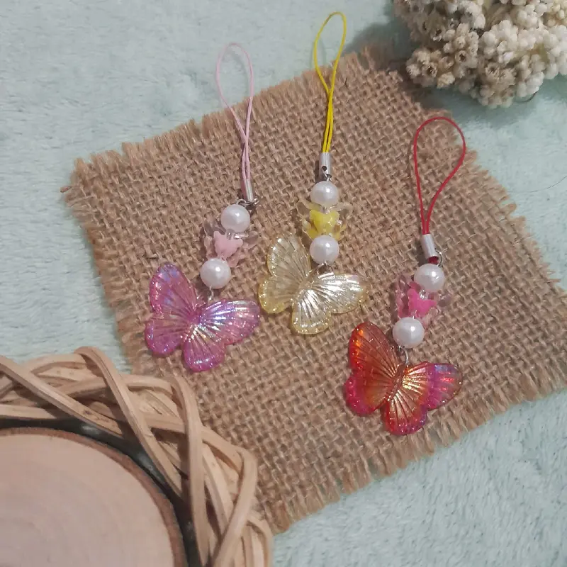 Phone Strap Butterfly Tali Gantungan Lanyard 4