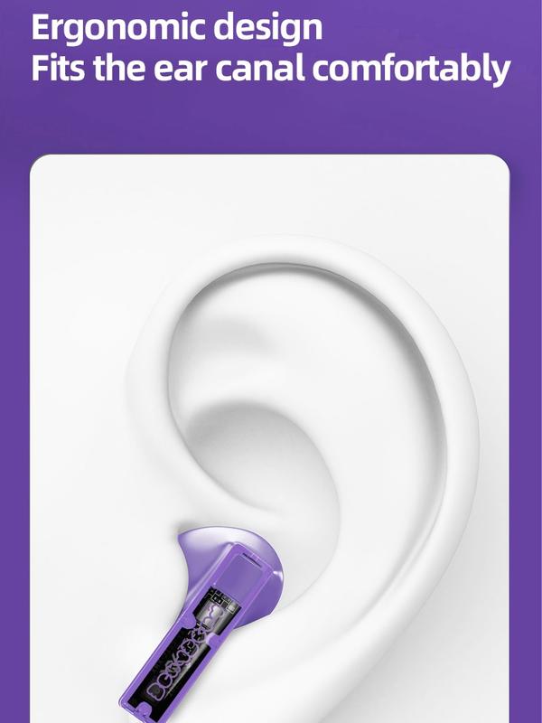 【Ramadan Sale DB1】Disney True Wireless Bluetooth Headset Translucent Semi- In- Ear Noise Reduction  Music Running Sports Game Low Latency High Quality Suitable For Android And Apple Phones 【New Version  Of Bluetooth 5.3+ENC Noise Reduction】 Earphone Tws 5