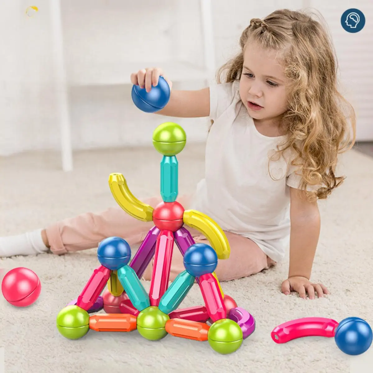 Đồ Chơi Xếp Hình Nam Châm Khối Xây Dựng Từ Tính Đồ Chơi Giáo Dục Stem Cho Trẻ Theo Phương Pháp Montessori Quà Tặng Đồ Chơi Bé Trai Bé Gái Bộ Lắp Ráp Tháo Lắp Toy
