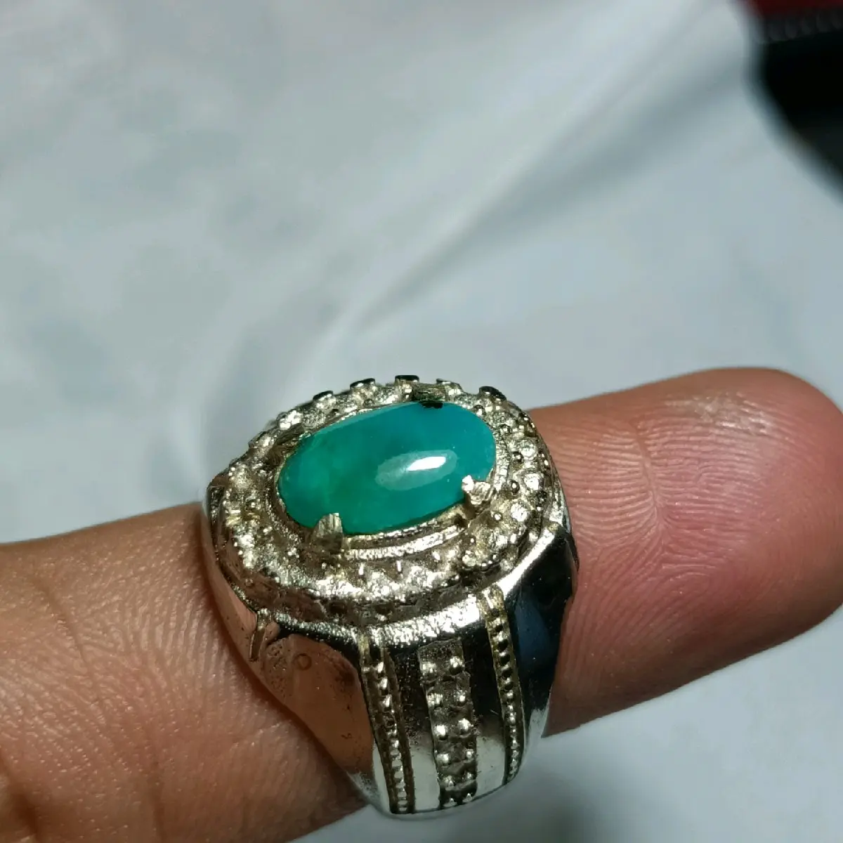 cincin natural akik BACAN DOKO gulou kristal super giwang.