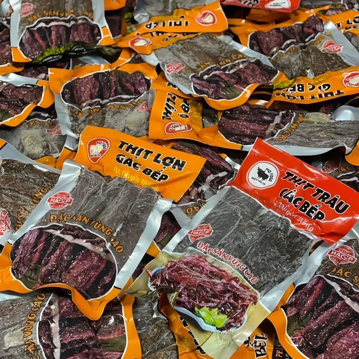 1KG - THỊT LỢN GÁC BẾP HÀ GIANG + KÈM CHẨM CHÉO (2 GÓI) Thức Ăn Food Snack Ăn Vặt