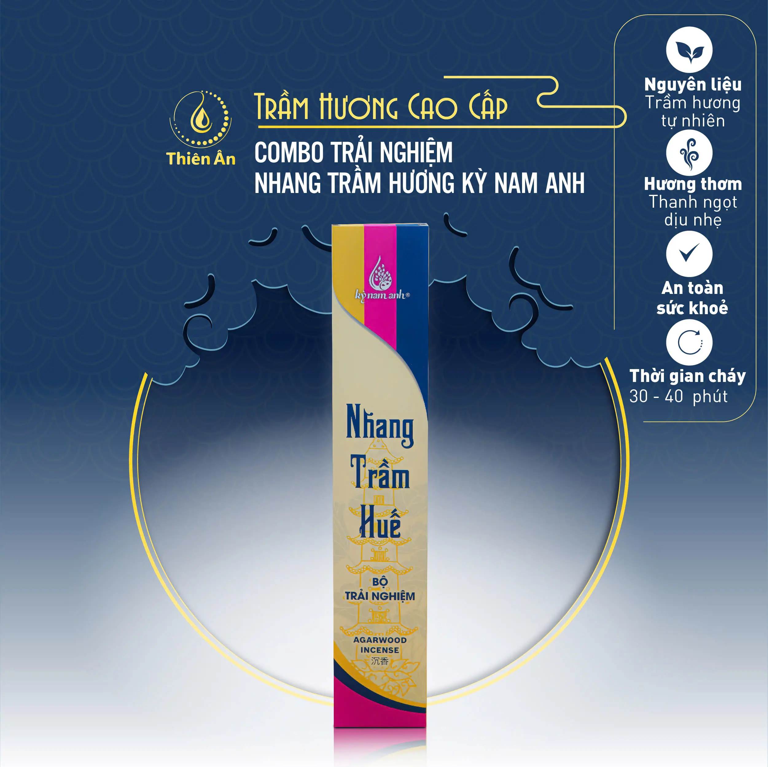 Combo Trải nghiệm nhang trầm hương  Kỳ Nam Anh - 3 phân loại