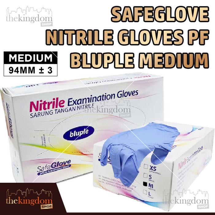 Gambar SafeGlove Nitrile Gloves PF (Powder Free) Bluple /100 Handscoon Sarung Tangan Cleaning - S dari The Kingdom Shop Kota Administrasi Jakarta Utara 4 Tokopedia