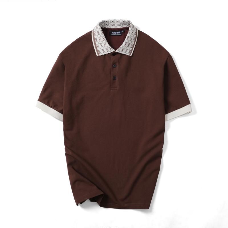 Áo thun Polo trơn nam có cổ MONOGRAM vải cotton CSC Pique Basic nam tính, thanh lịch - ALPHA MAN Menswear 1