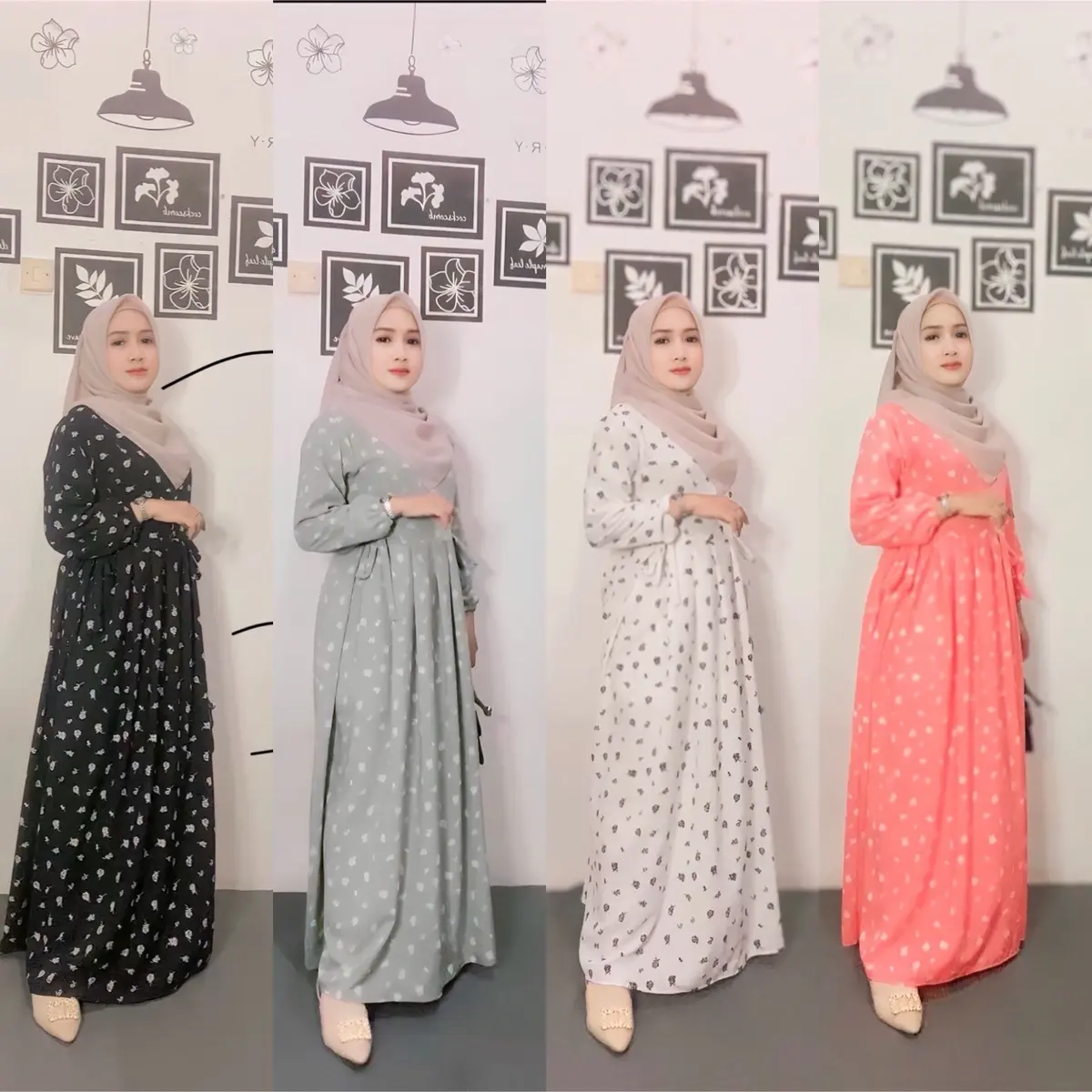 MIDI DRES CRINGKEL WANITA TERBARU Ada SIZE Jumbo Ld 120 BUSUI FRENDLY/MIDI DRESS BUNGA/KOREAN DRESS