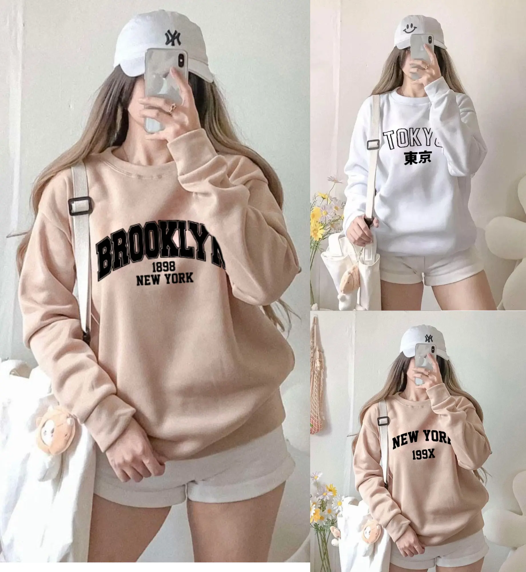 GJ Pull over Jacket Oversize Round Neck Sweatshirt Longsleeve Motorcycle Sweaters Men Women Cotton Casual Womenswear Tops comfy