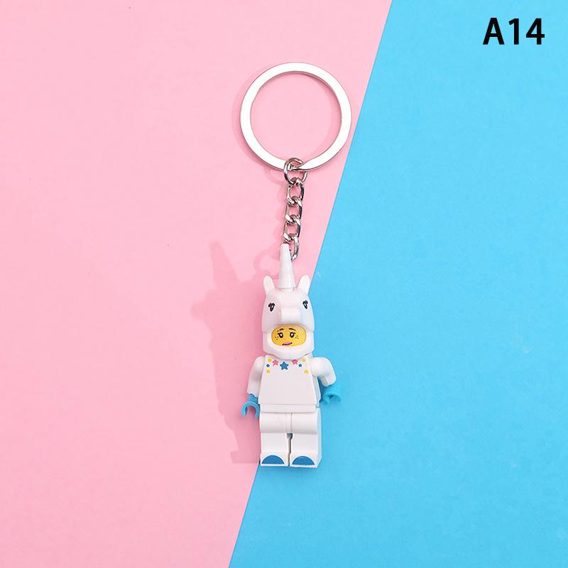Product Introduction of Anime Building Blocks Model Keychain Little Doll Cartoon Cute Keyring Anime Peripherals Toys For Kids Boys Girls Gift 24