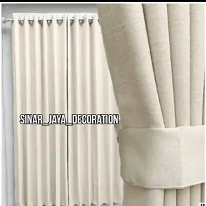 gorden polos blackout import gorden pintu gorden jendela minimalis kain tali coklat  kain jendela kotak kotak tahan air kedap suwara ptitali dan hook