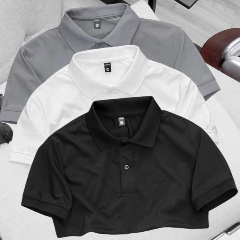 HOẢ TỐC HCM COMBO 3 Áo Thun Polo TRƠN HaBill “BEST SELLER” Chất mát Co giãn 4 chiều - Ngắn Tay Shirt Có Cổ Menswear Nhung
